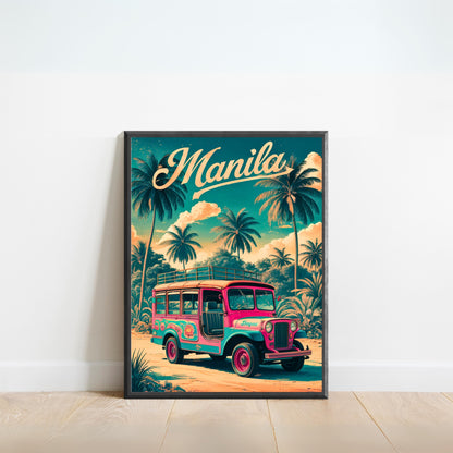 Manila Vintage Travel Poster