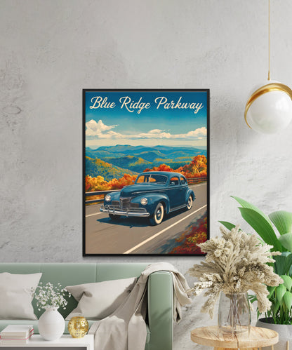 Blue Ridge Parkway Vintage Travel Poster