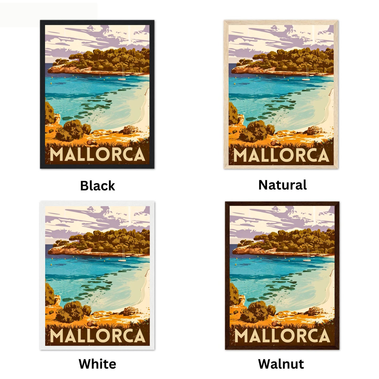 Mallorca Vintage Travel Poster