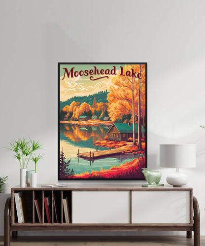 Moosehead Lake Vintage Travel Poster