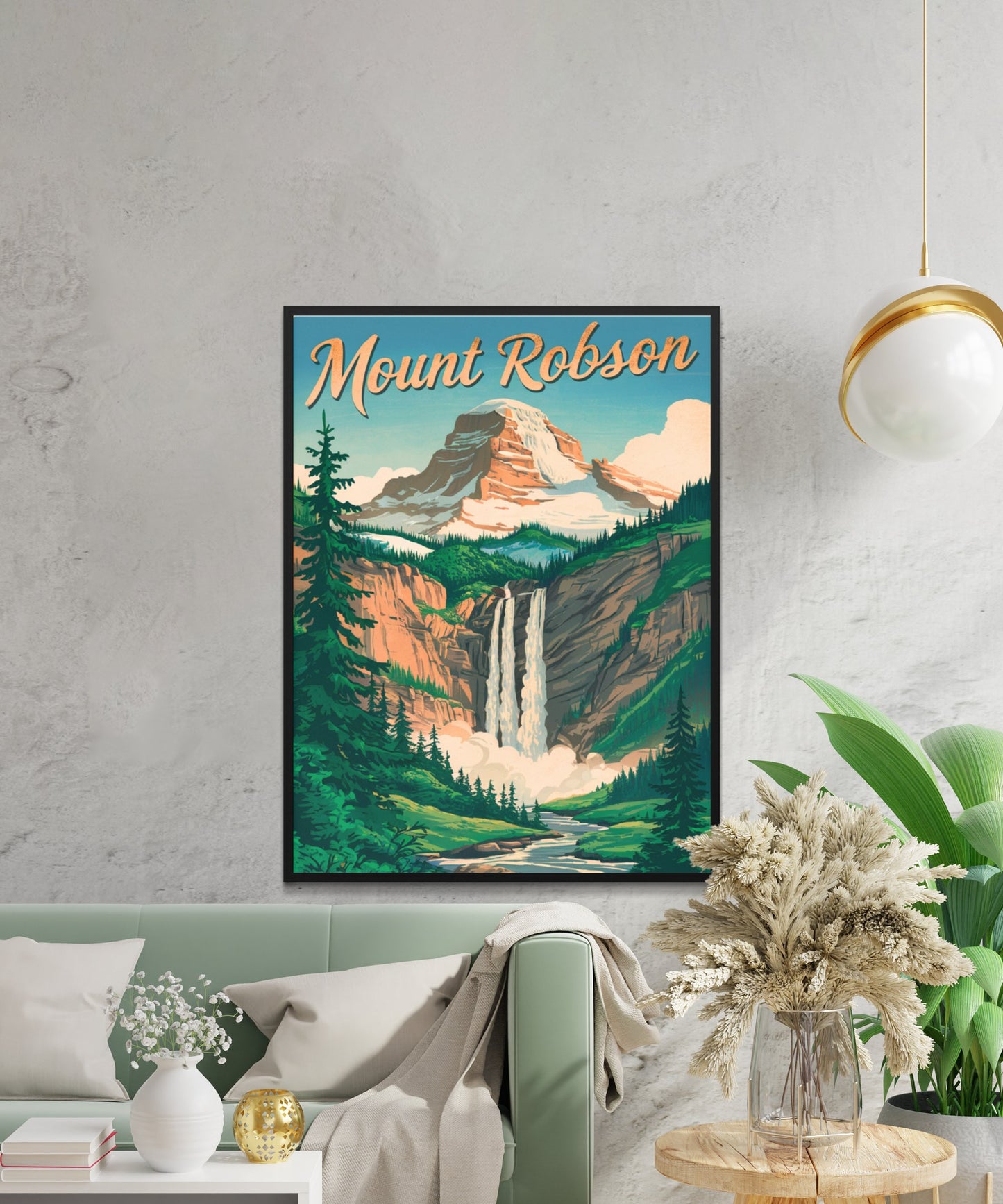 Mount Robson Vintage Travel Poster - Outdoor Adventure