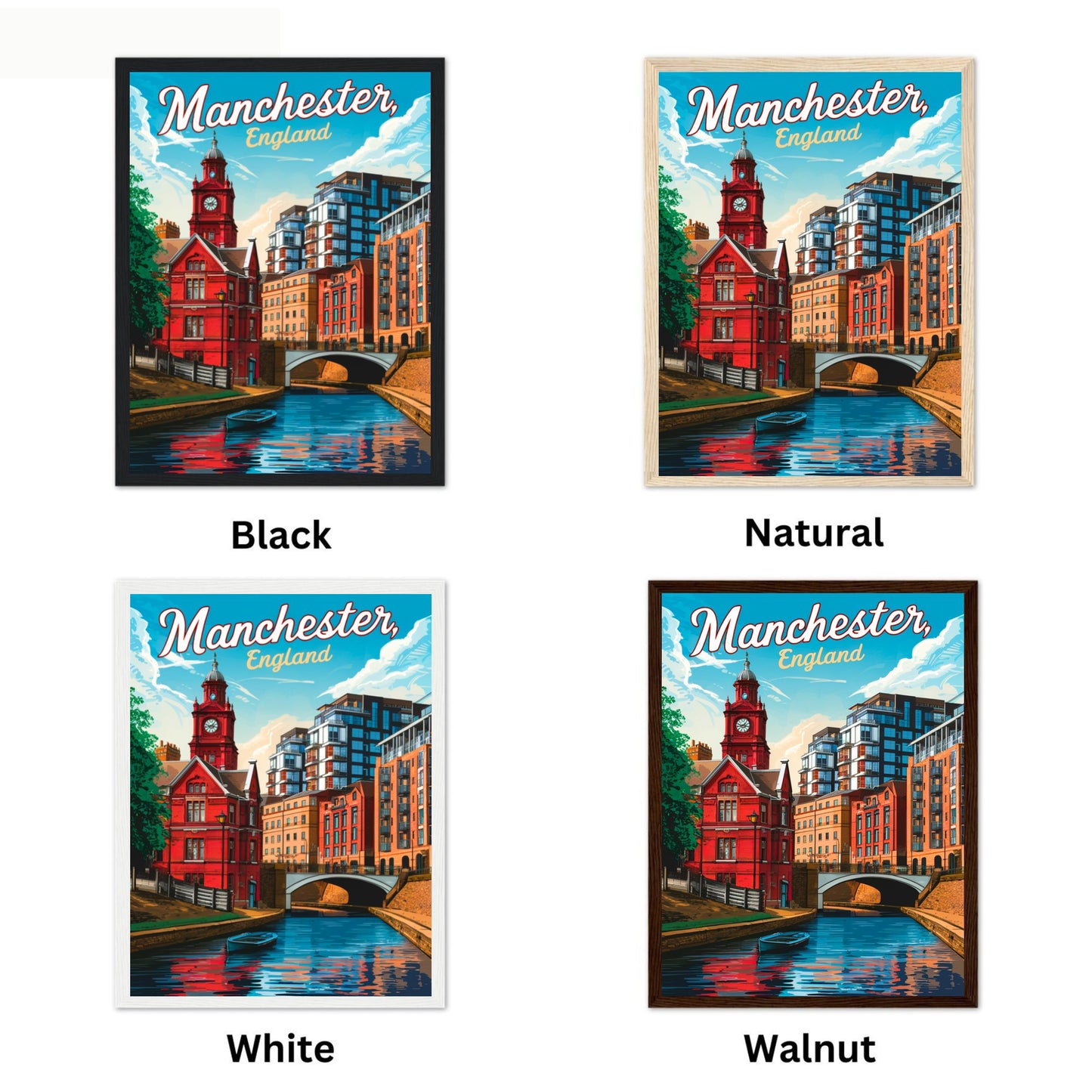 Manchester Vintage Travel Poster