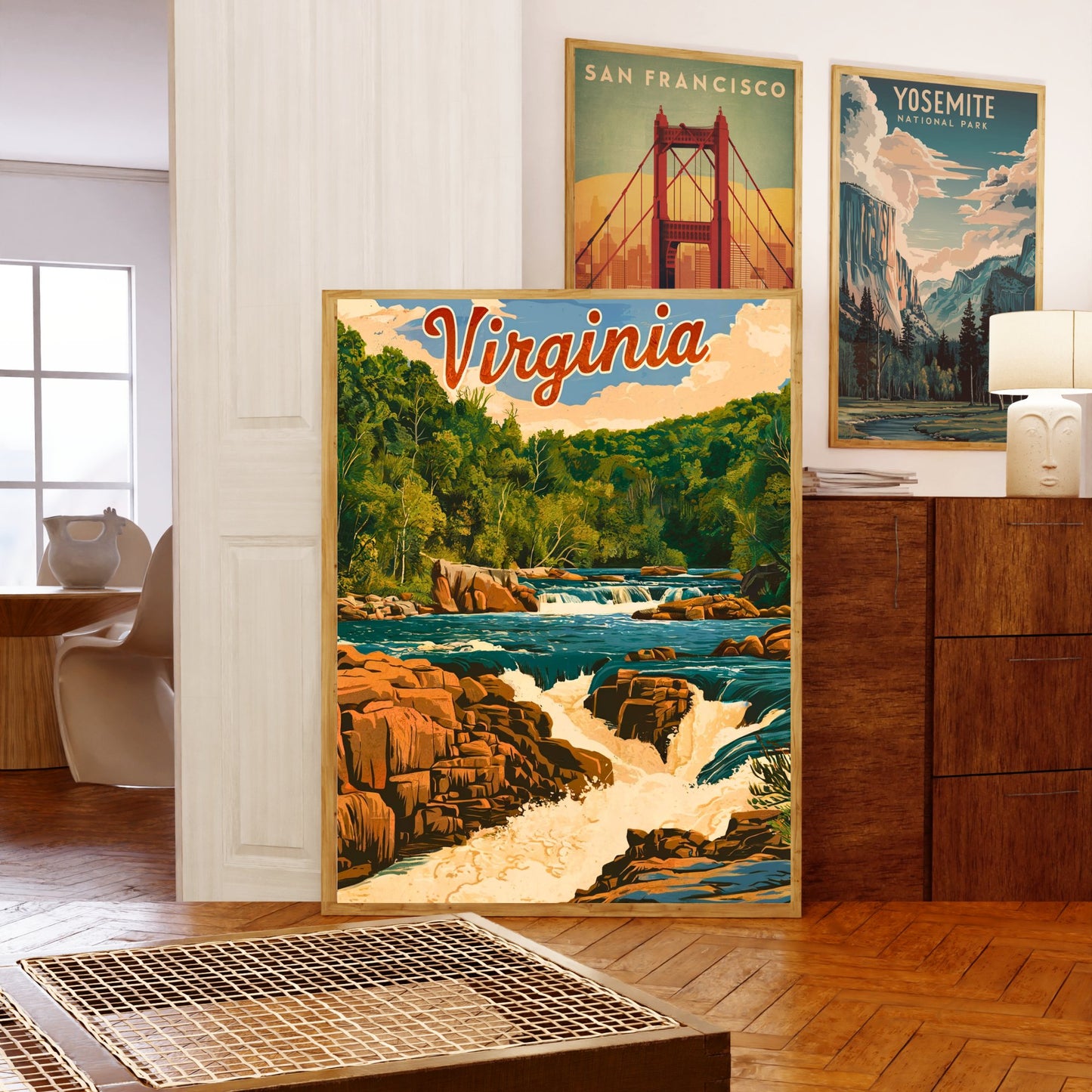 Virginia Vintage Travel Poster - Great Falls Park