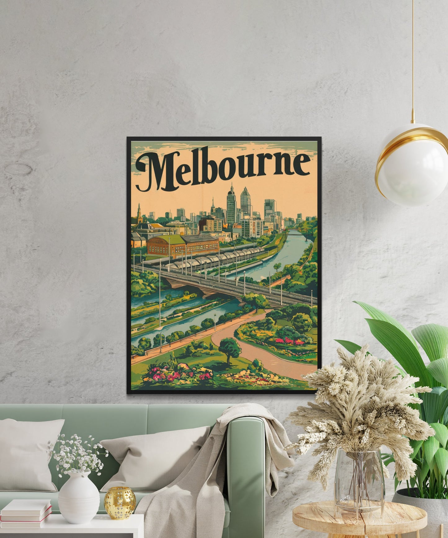 Melbourne Vintage Travel Poster