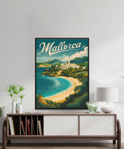 Mallorca Vintage Travel Poster - Coastal Beauty