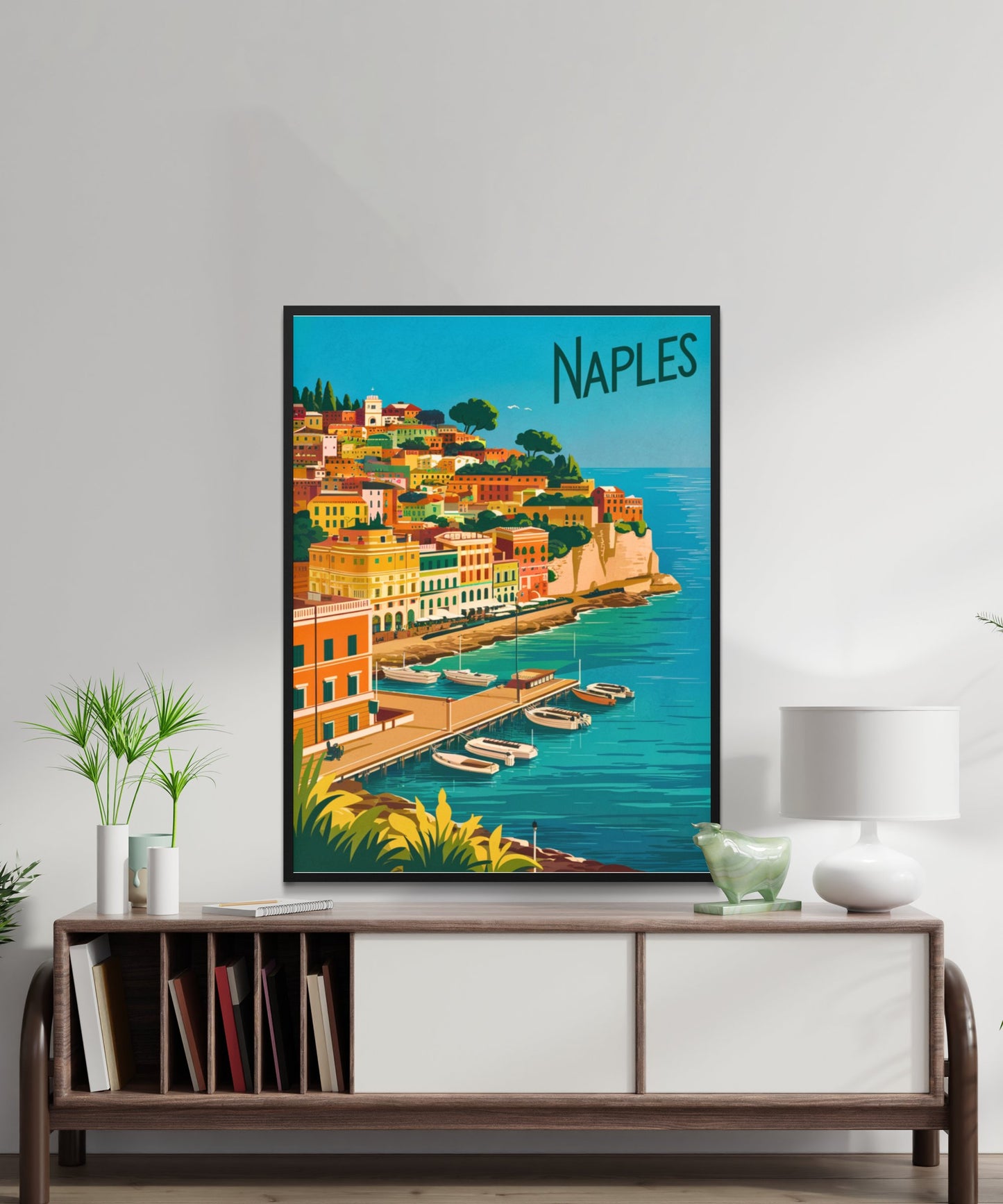 Naples Vintage Travel Poster - Bayfront Serenity