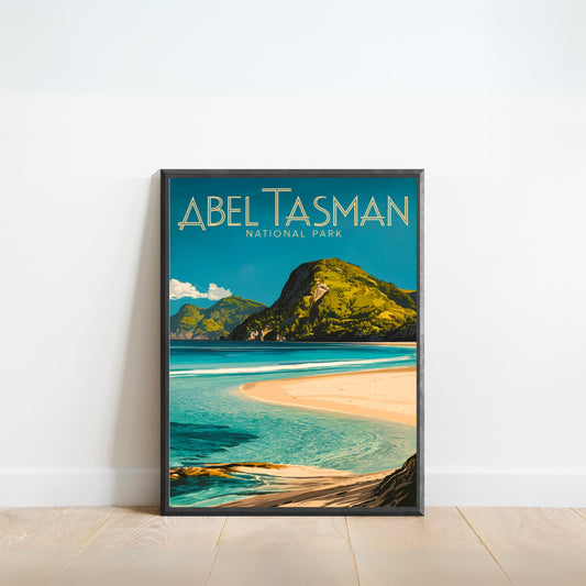 Abel Tasman Park  Vintage Travel Poster - Outdoor Adventure