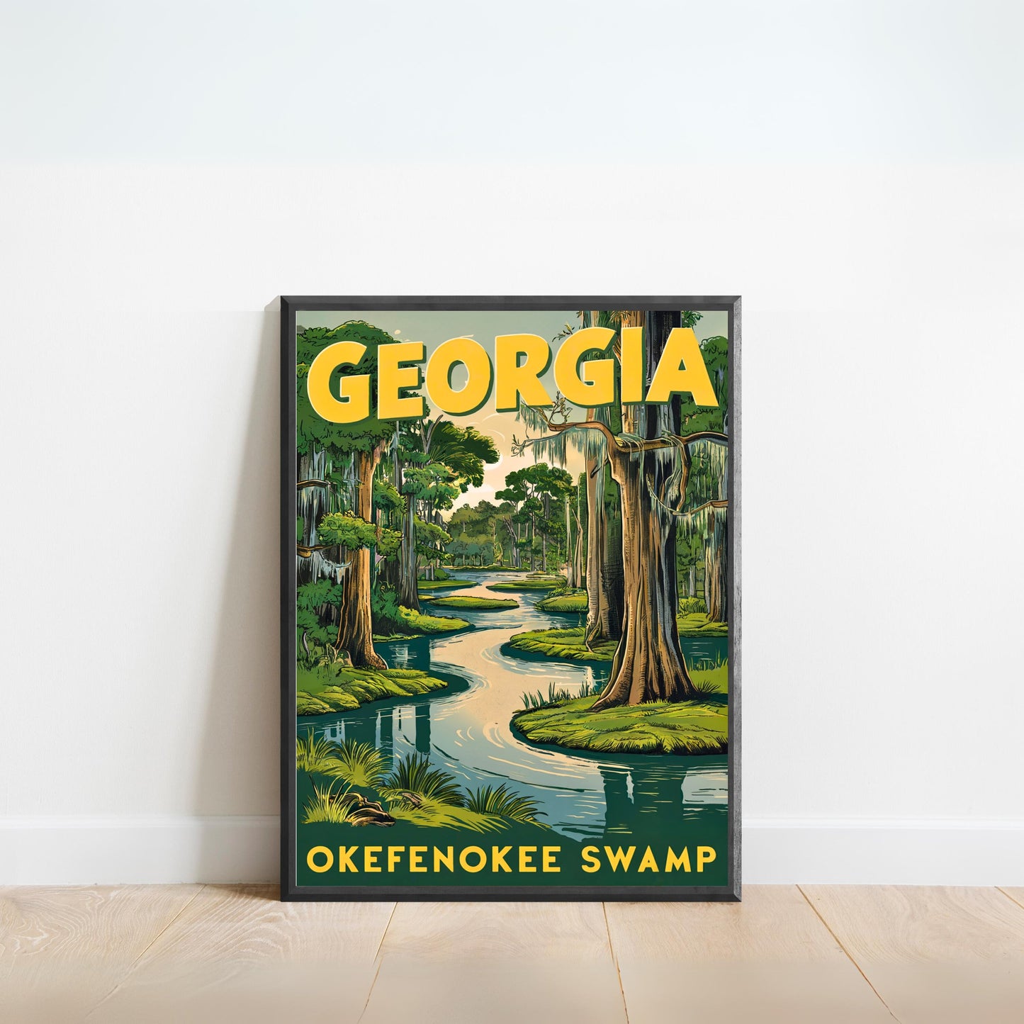 Okefenokee Swamp Vintage Travel Poster