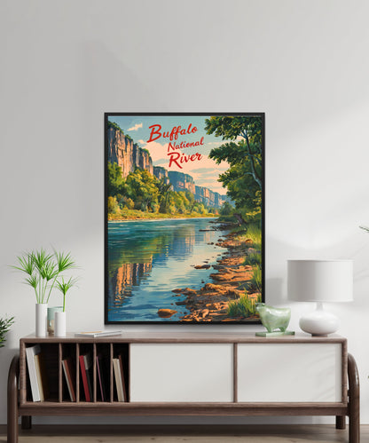 Buffalo River Vintage Travel Poster