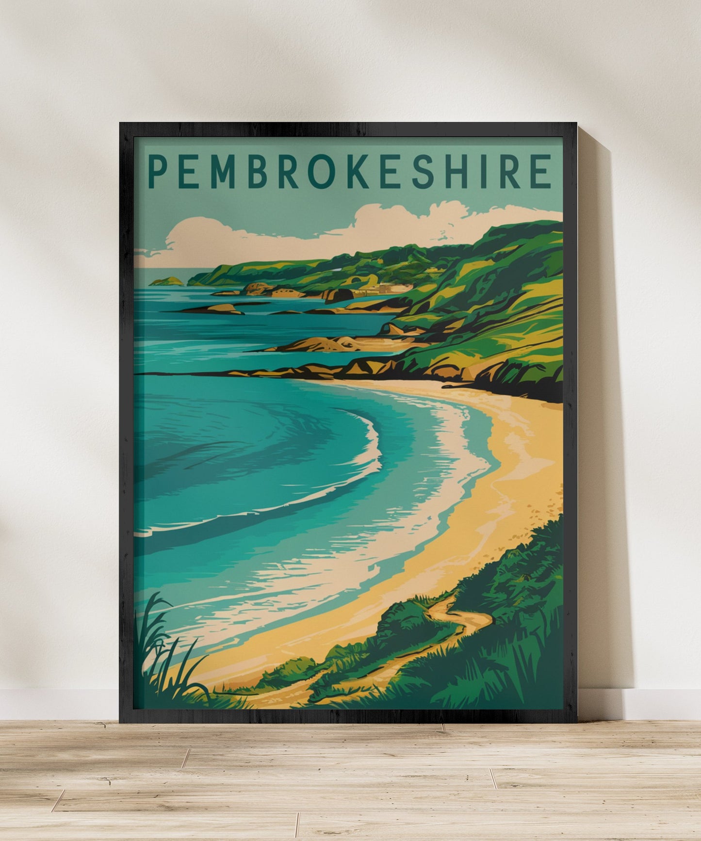 Pembrokeshire Vintage Travel Poster