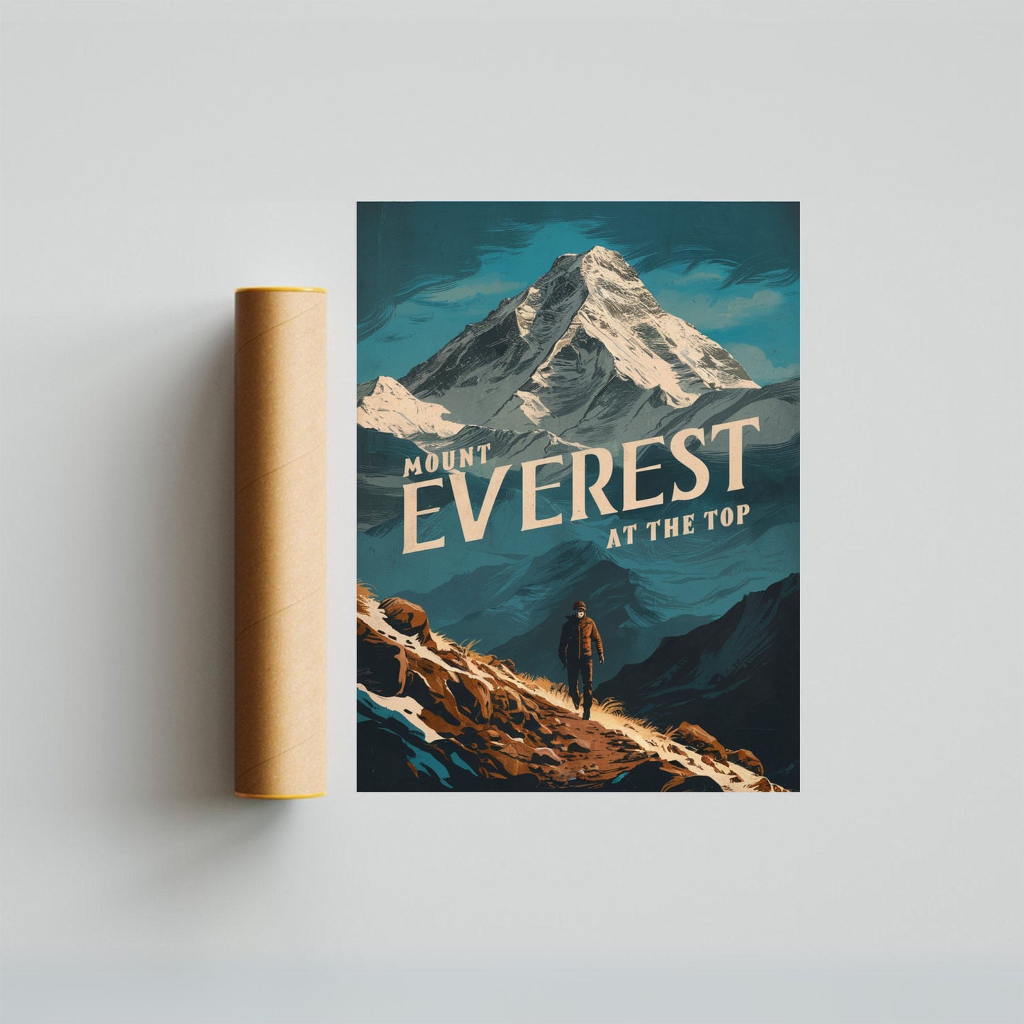 Mount Everest Vintage Travel Poster - Alpine Elegance