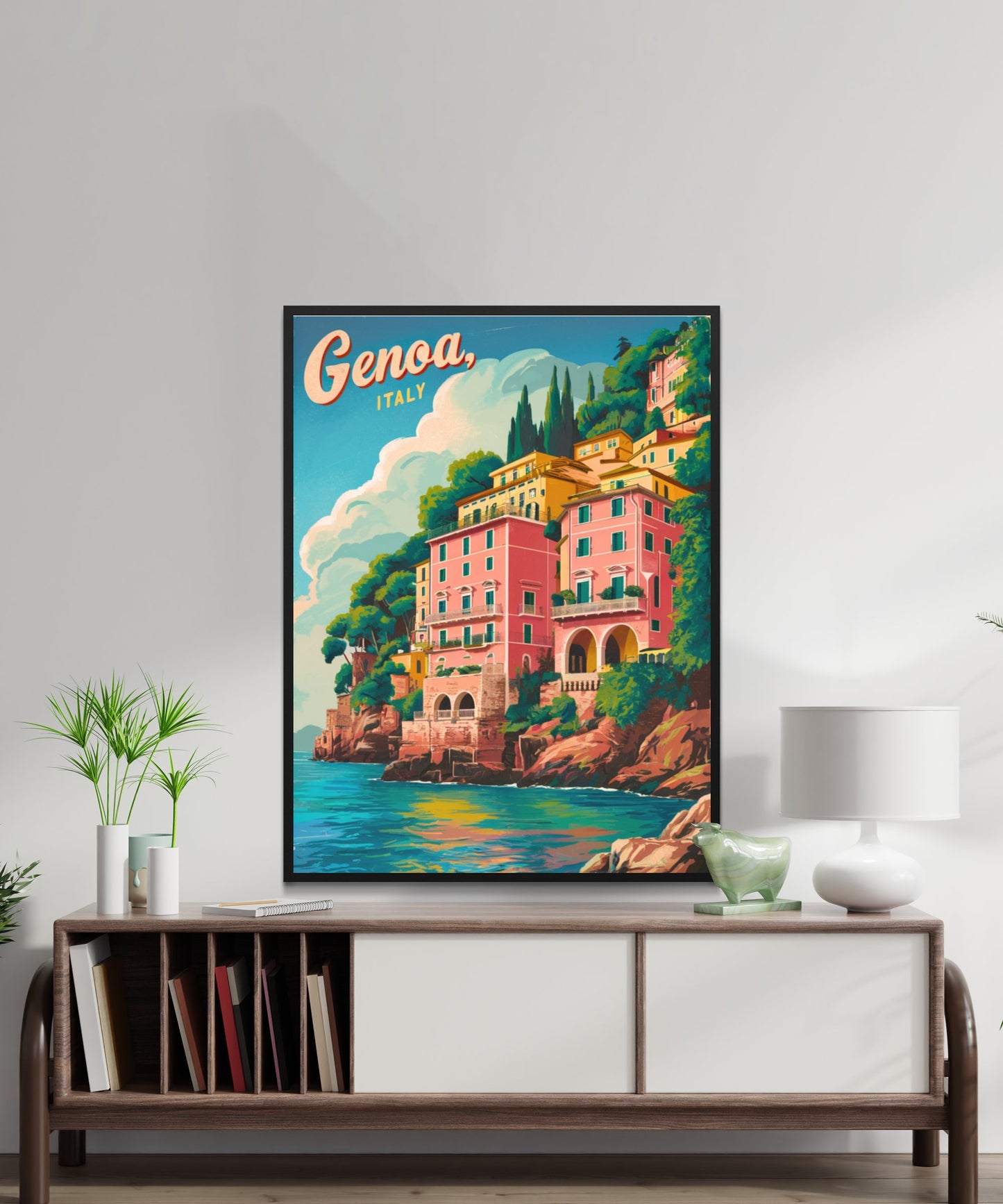 Genoa Vintage Travel Poster