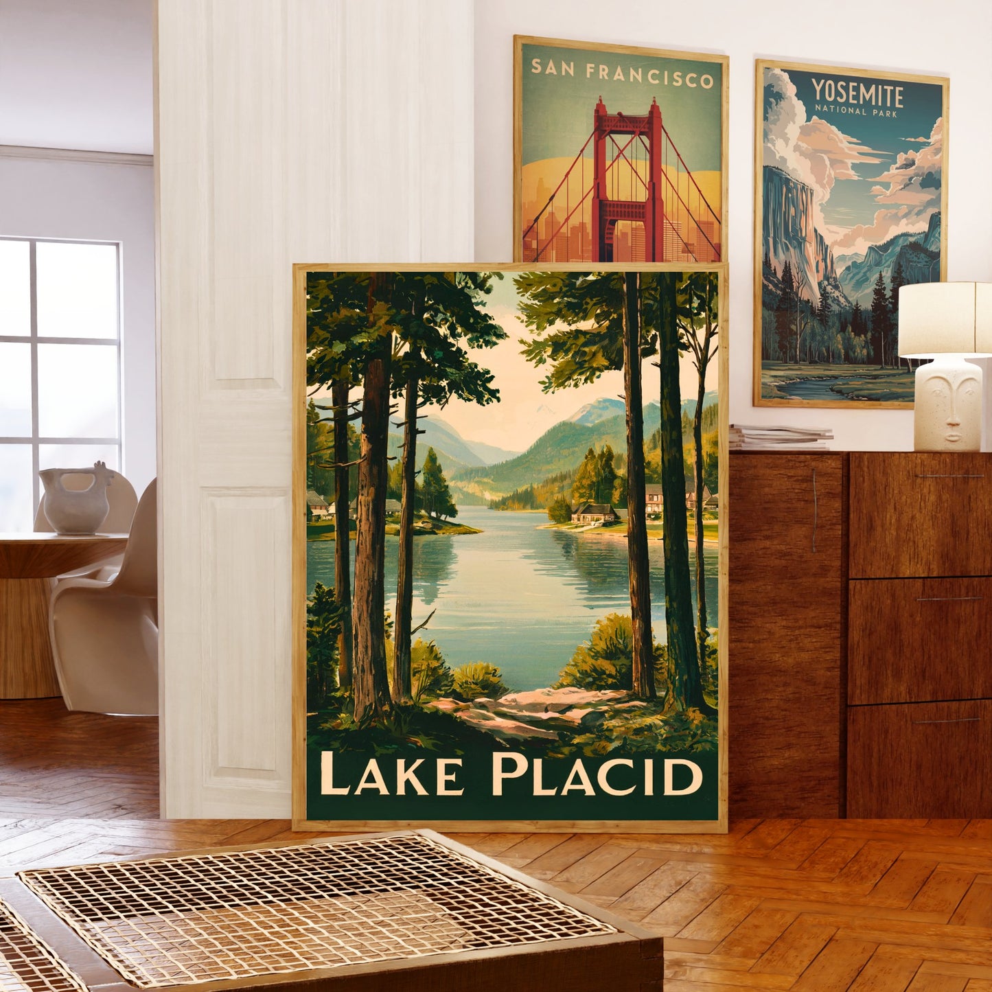 Lake Placid Vintage Travel Poster - Timeless Adirondack Beauty