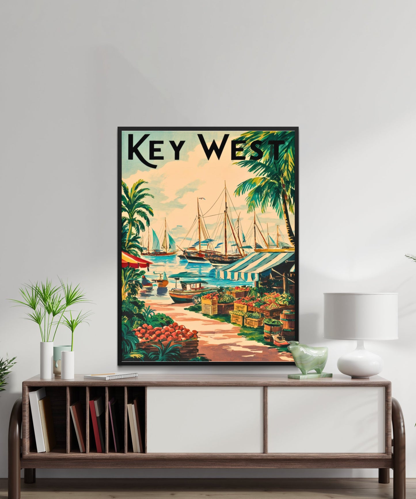 Key West Vintage Travel Poster - Conch Republic Charm