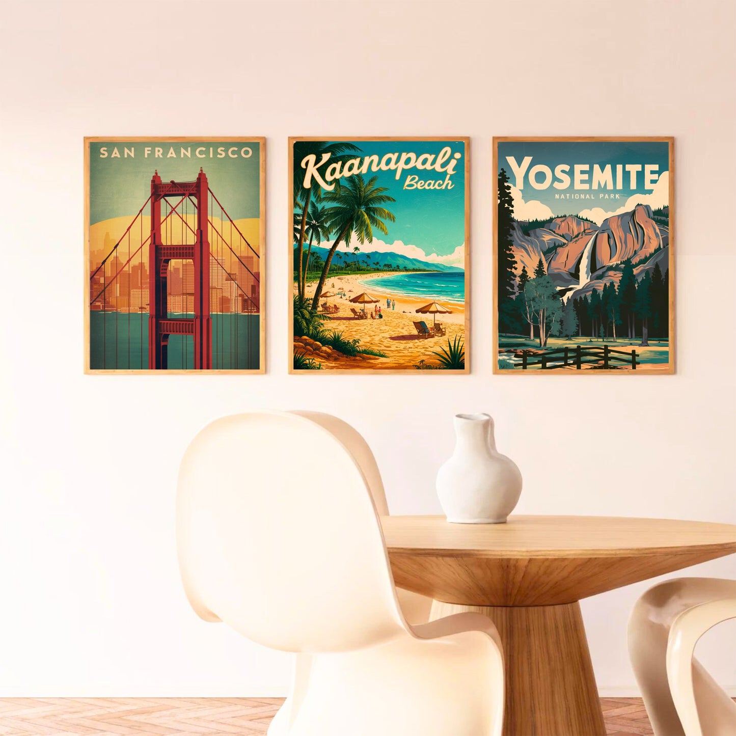 Kaanapali Beach Vintage Travel Poster