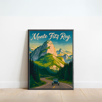 Monte Fitz Roy Vintage Travel Poster