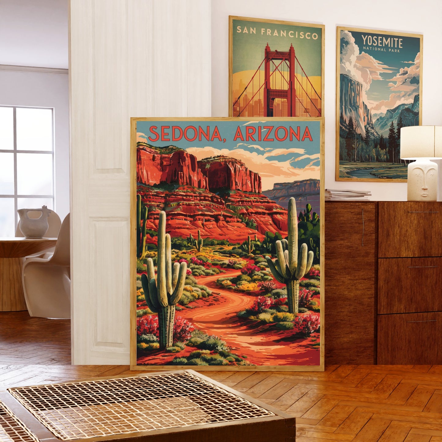 Sedona Vintage Travel Poster - Desert Oasis