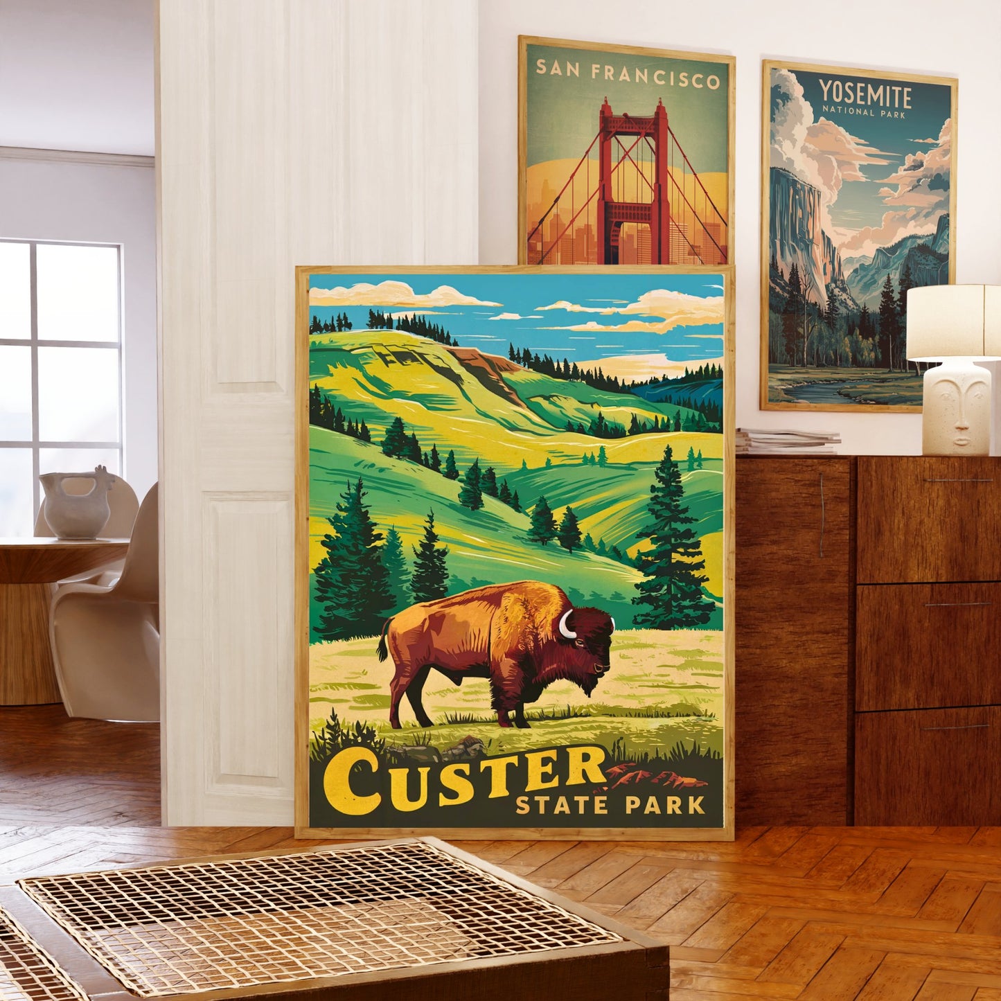 Custer State Park Vintage Travel Poster