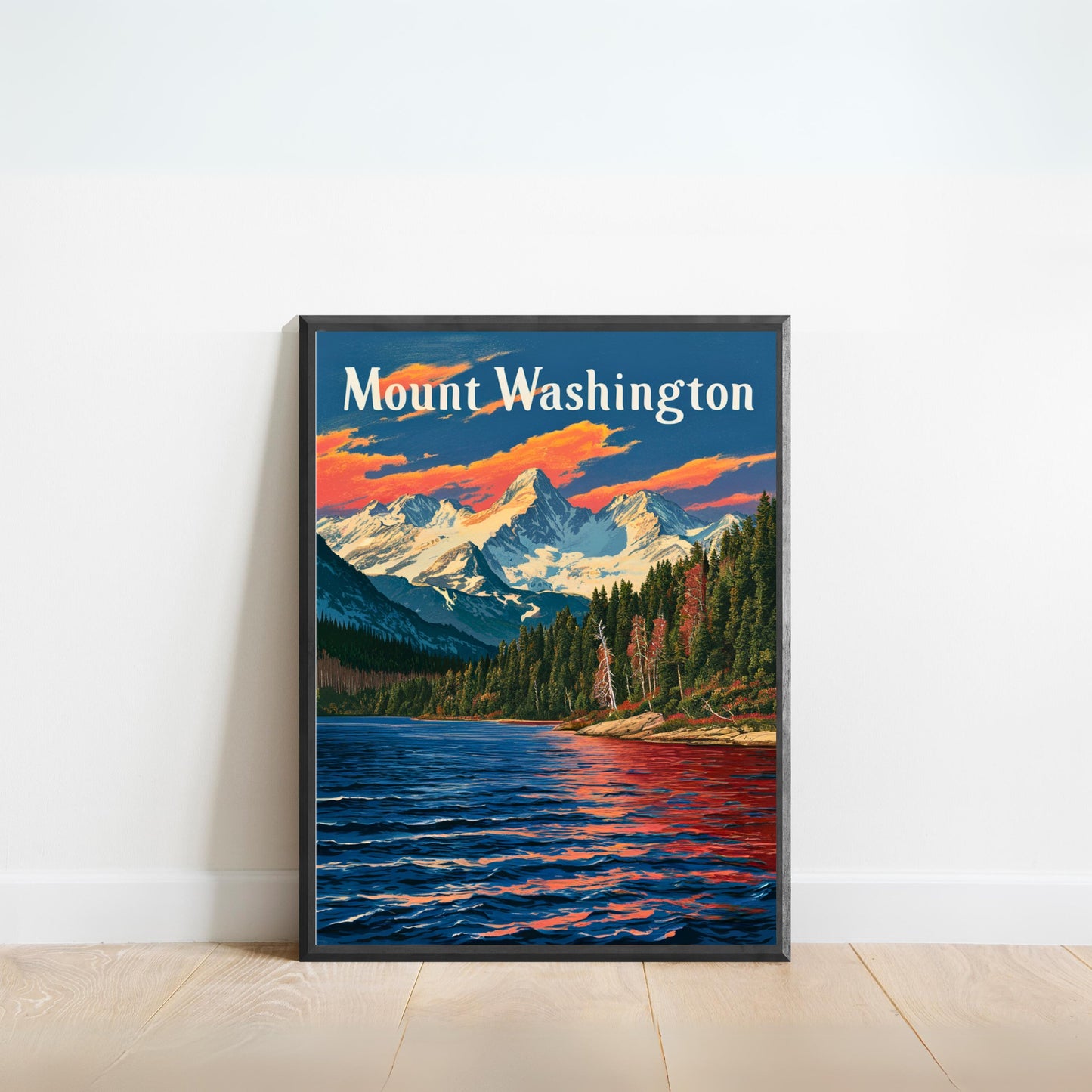 Mount Washington Vintage Travel Poster - Wilderness Majesty