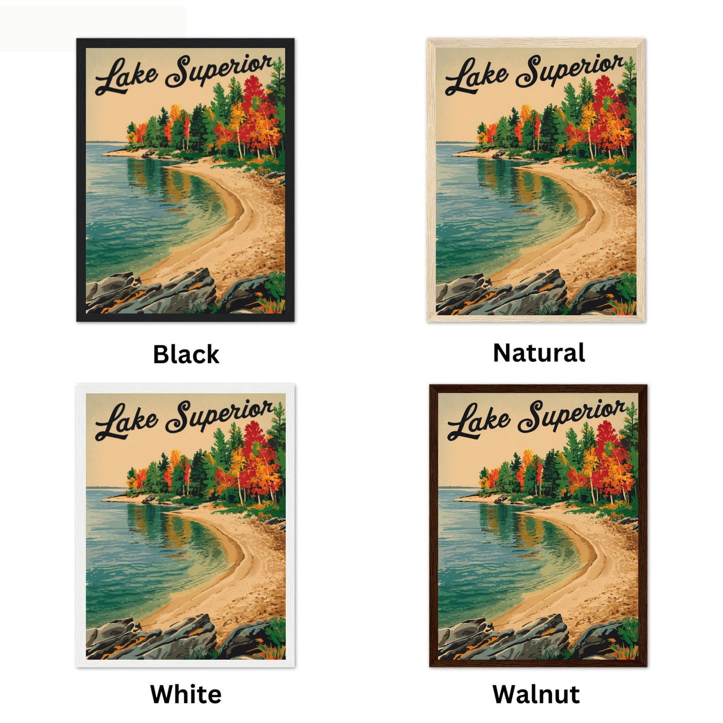 Lake Superior Vintage Travel Poster - Timeless Great Lakes Majesty