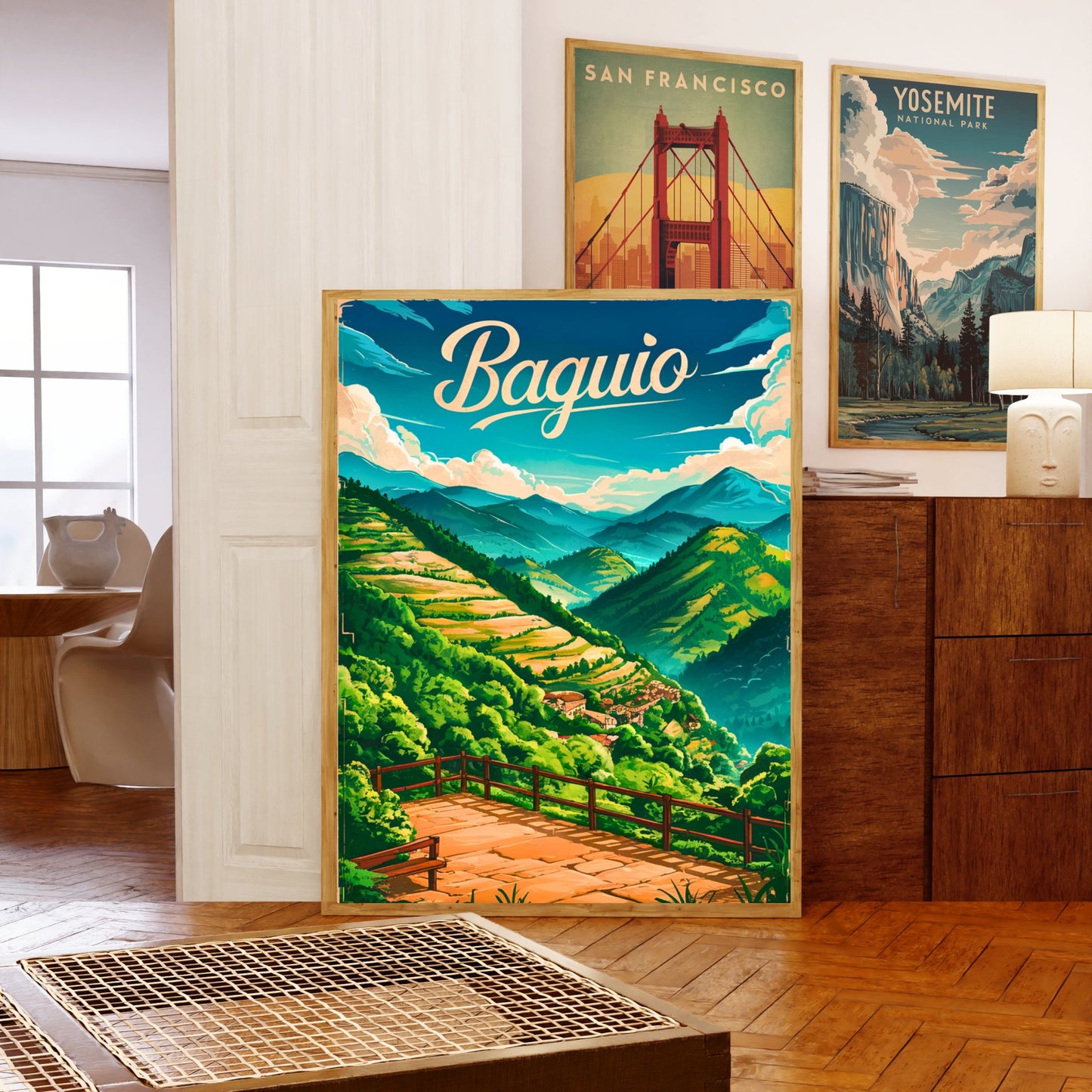 Baguio City Vintage Travel Poster - Timeless Beauty