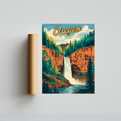 Oregon Vintage Travel Poster