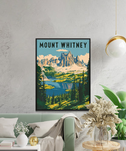 Mount Whitney Vintage Travel Poster