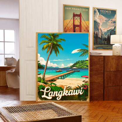 Langkawi  Vintage Travel Poster