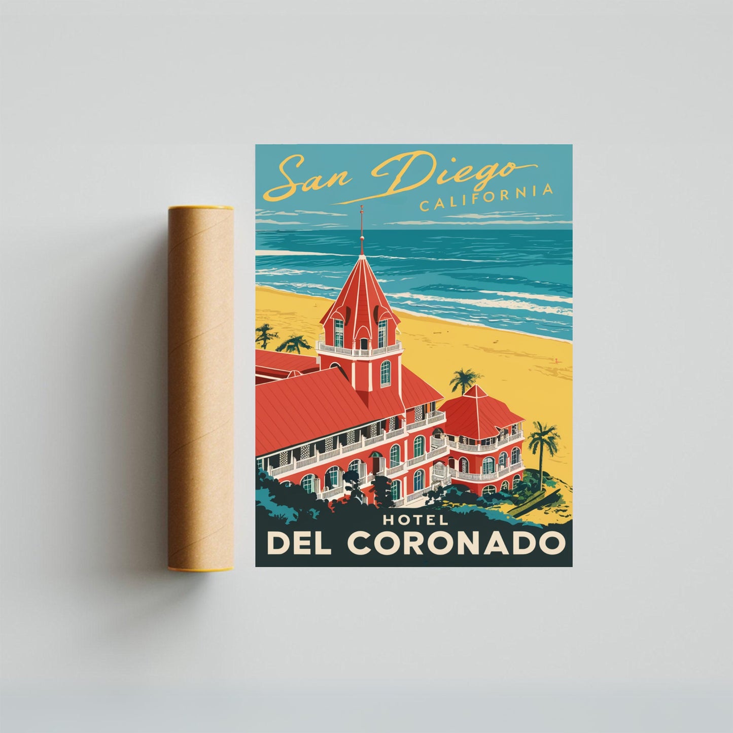 San Diego Vintage Travel Poster