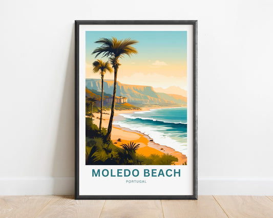 Moledo Beach Travel Poster