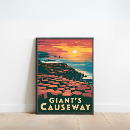 Giant's Causeway Vintage Travel Poster