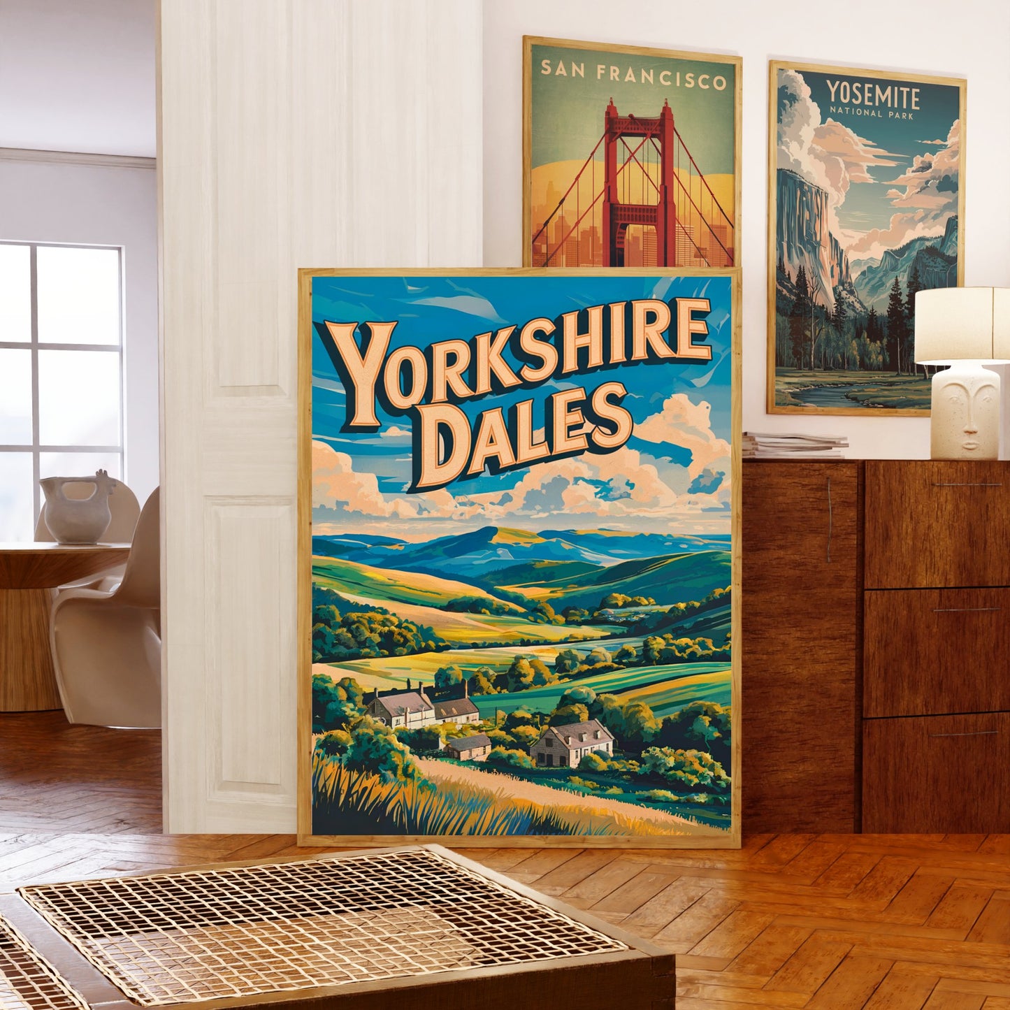 Yorkshire Vintage Travel Poster  - England Landscape