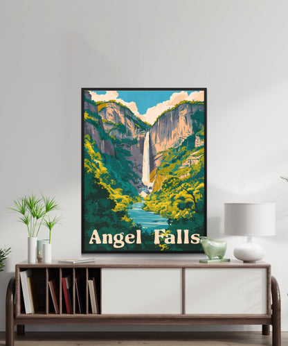 Angel Falls Vintage Travel Poster - Untamed Nature