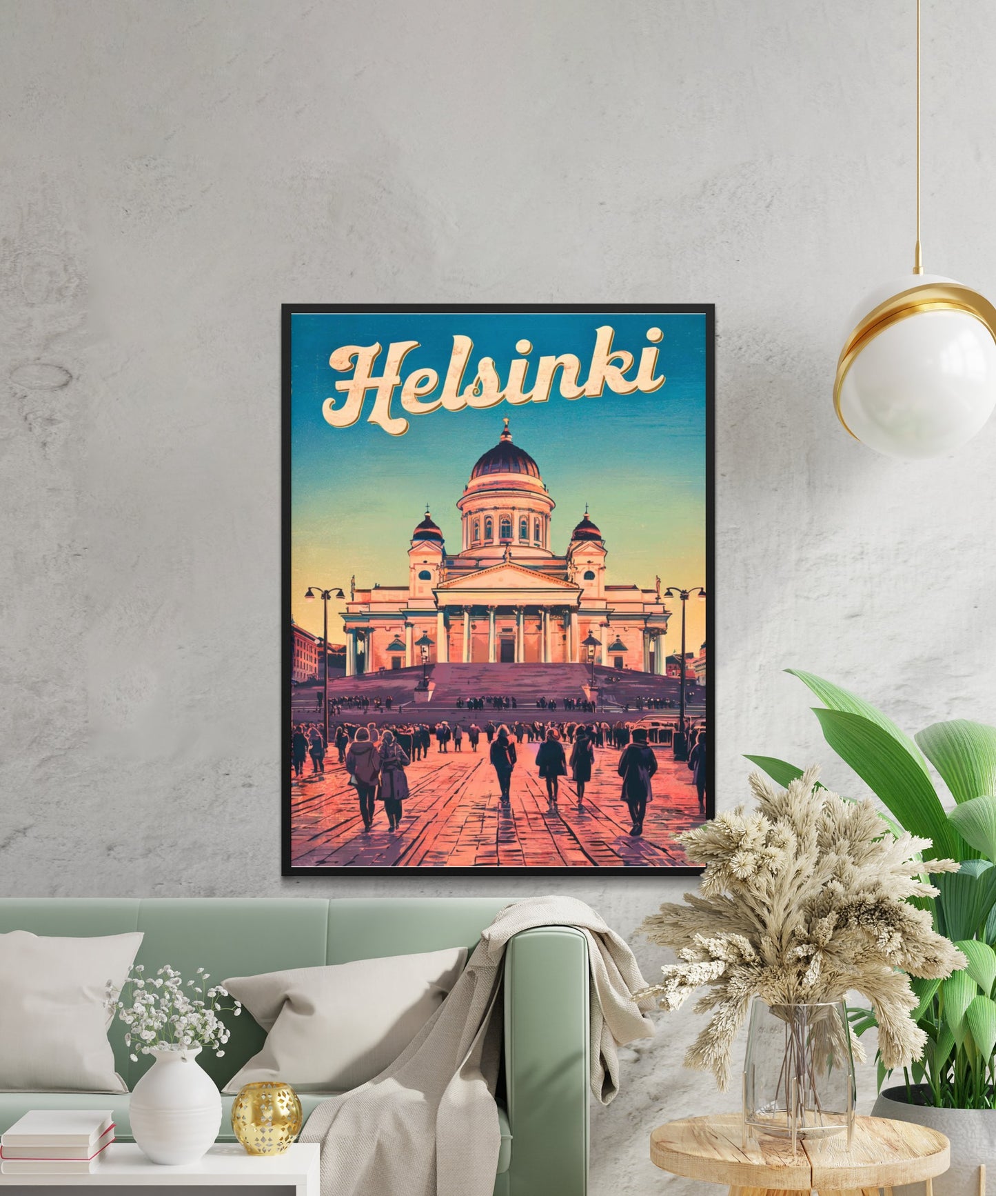 Helsinki Vintage Travel Poster