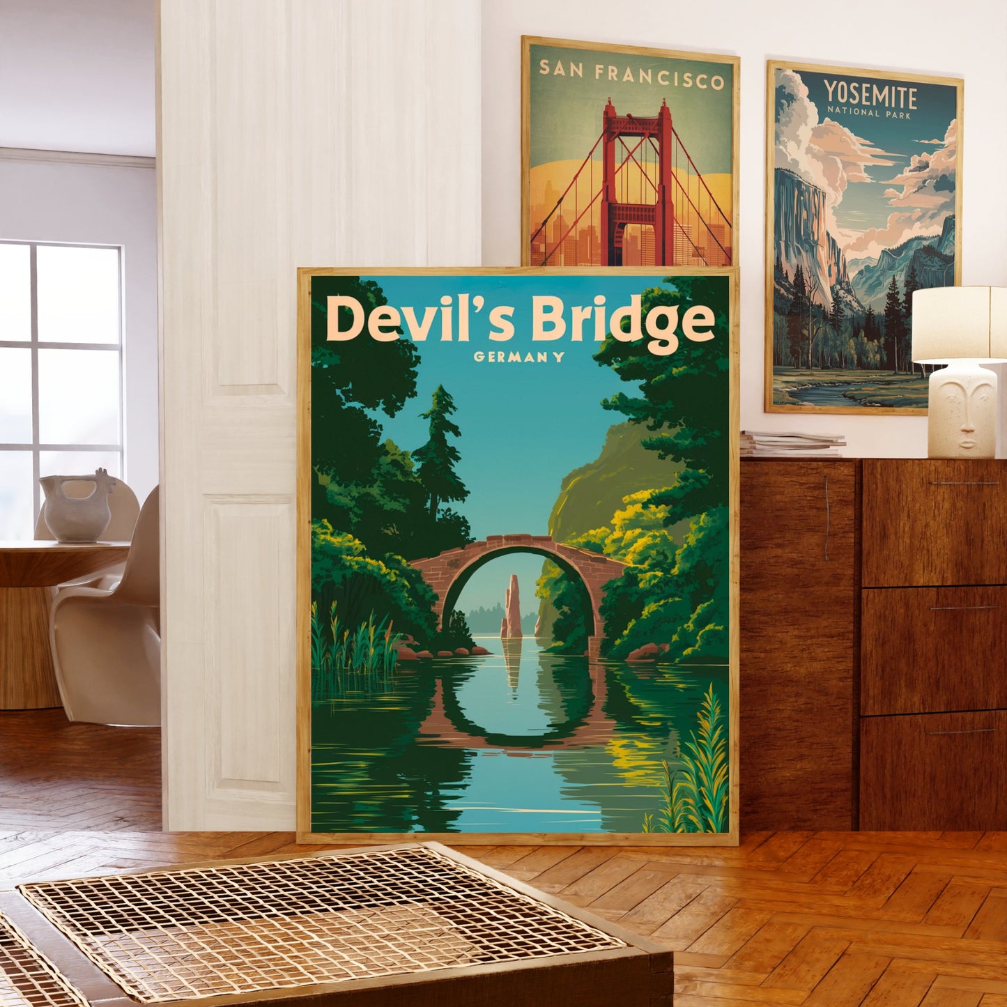 Devils Bridge Vintage Travel Poster