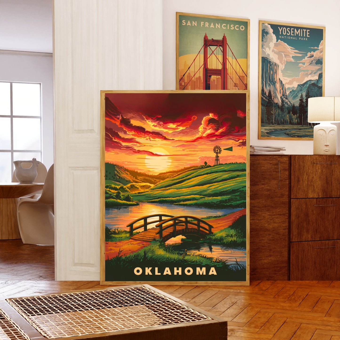 Oklahoma Vintage Travel Poster - Warm Summer