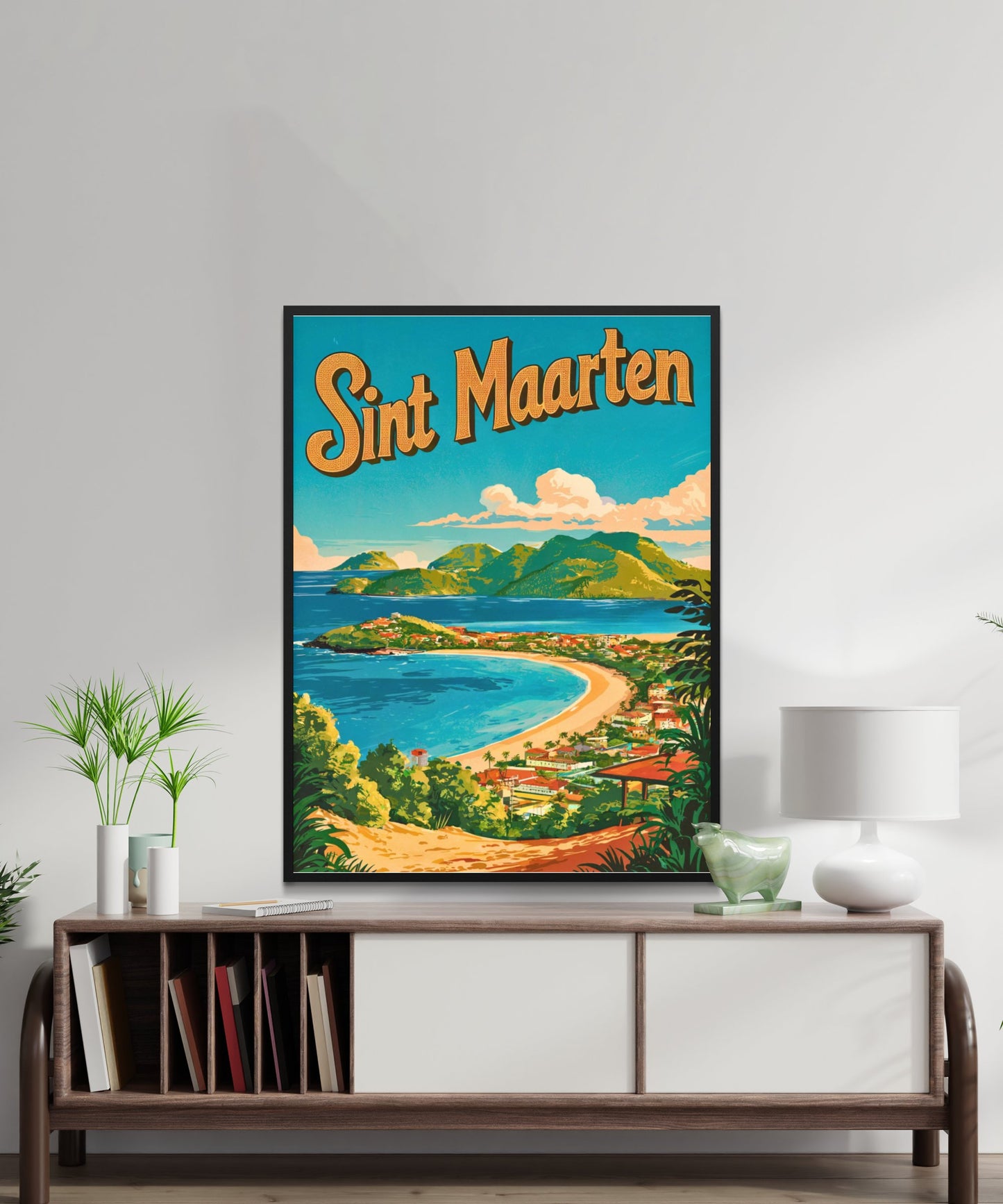 Sint Maarten Vintage Travel Poster - Island of Sun and Culture