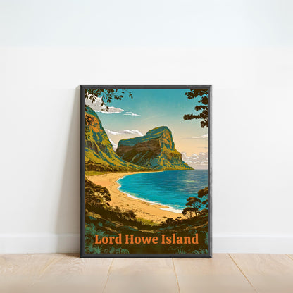 Lord Howe Island Vintage Travel Poster