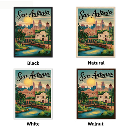 San Antonio Vintage Travel Poster - Beautiful Views