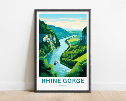 Rhine Gorge Travel Poster