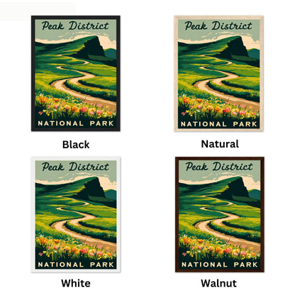 Peak District Vintage Travel Poster -Tranquil British Landscapes