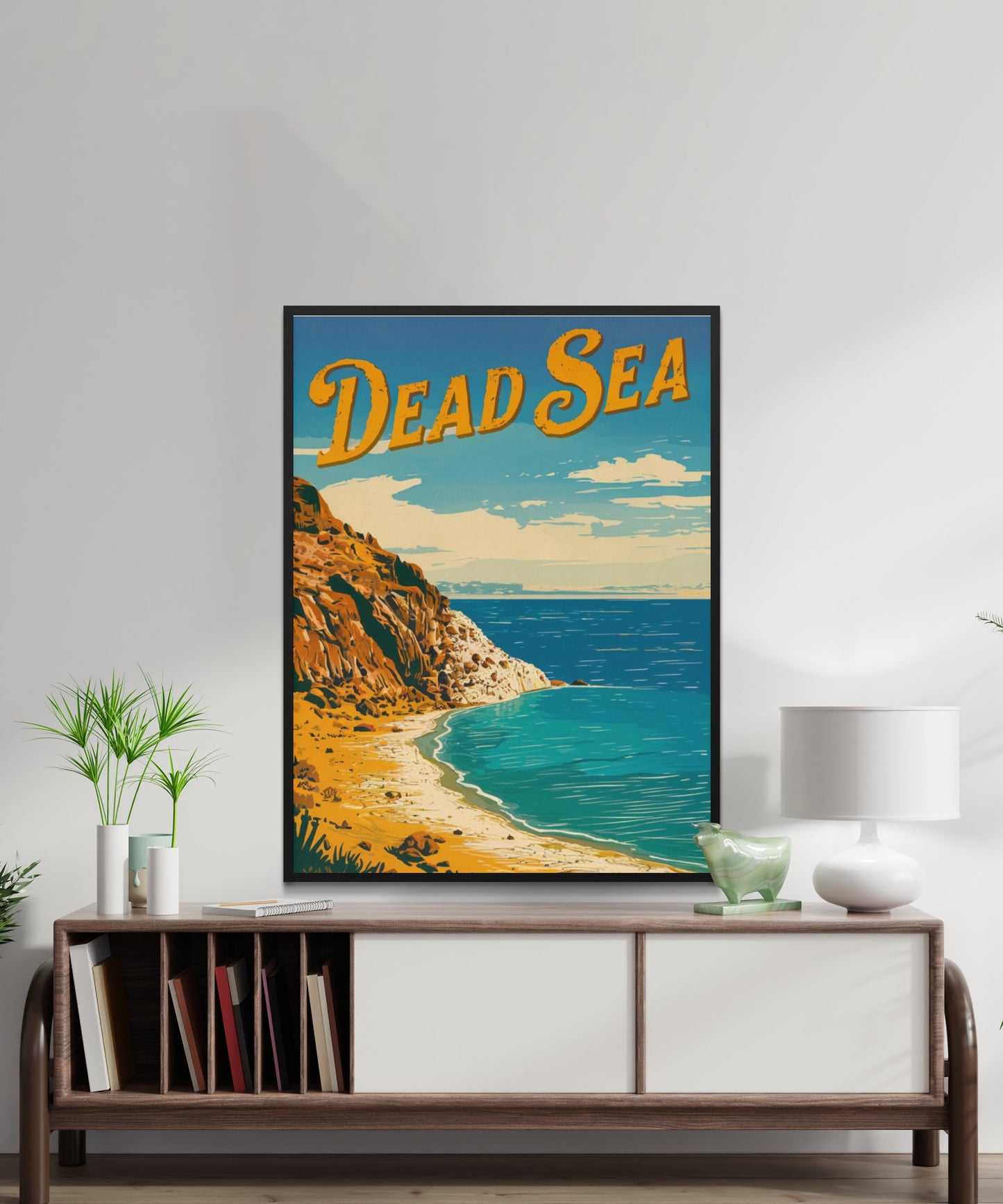 Dead Sea Vintage Travel Poster - Scenic Overlook