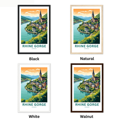 Rhine Gorge Travel Poster