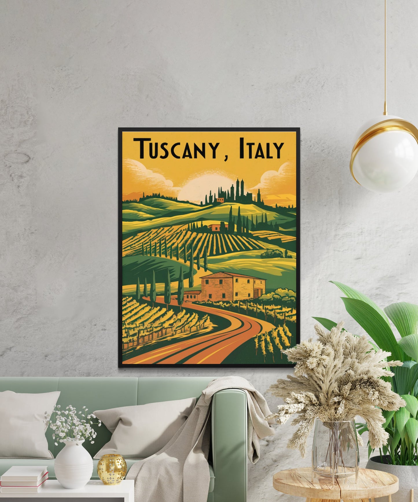 Tuscany Vintage Travel Poster