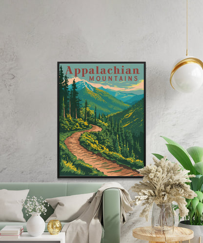 Appalachian Vintage Travel Poster