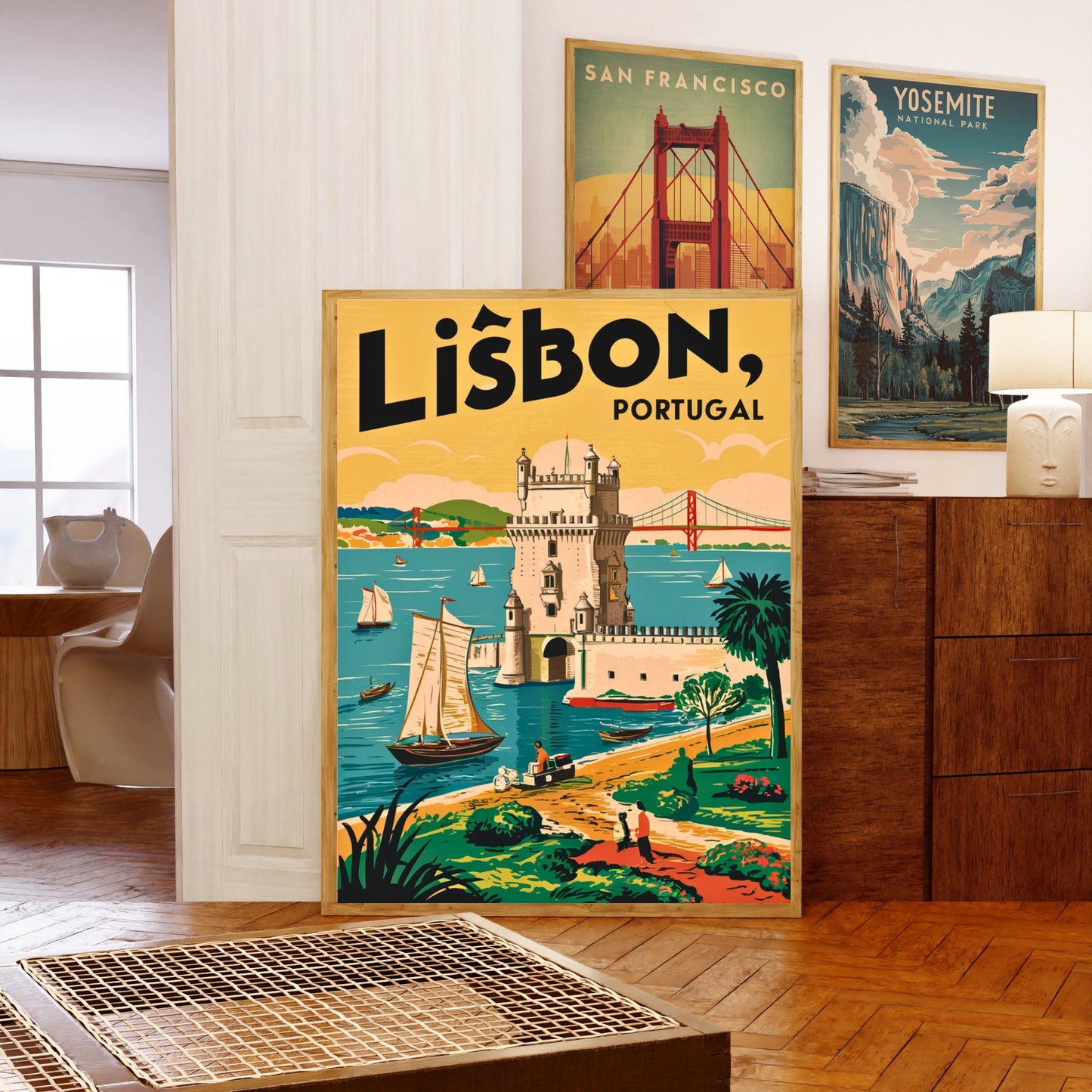 Lisbon Vintage Travel Poster