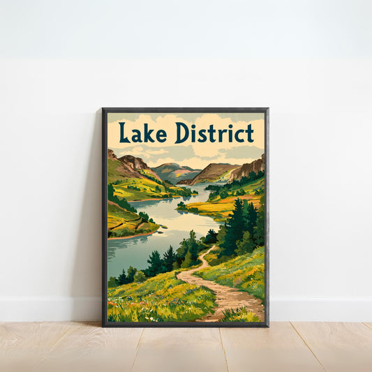 Lake District Vintage Travel Poster - Timeless English Tranquility