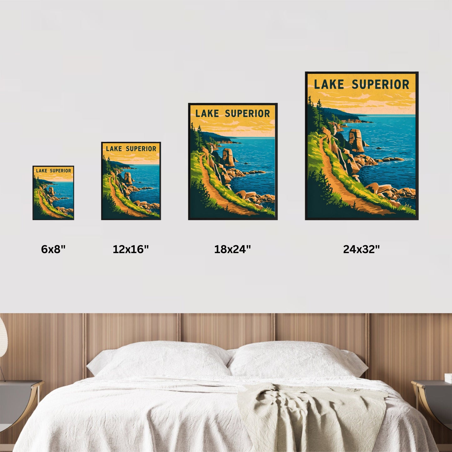 Lake Superior Vintage Travel Poster