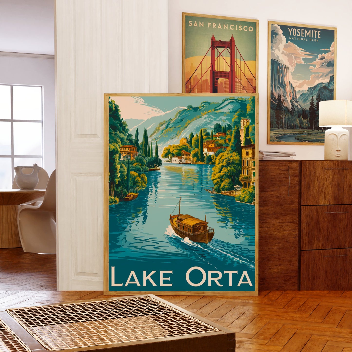 Lake Orta Vintage Travel Poster - Charming Shores