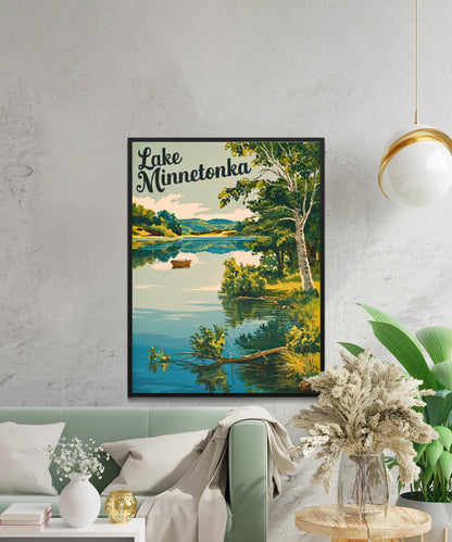 Lake Minnetonka Vintage Travel Poster - Timeless Minnesota Splendor